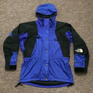 VTG 90s The North Face Jacket Men's Small Blue Black Gore-Tex Mountain Guide